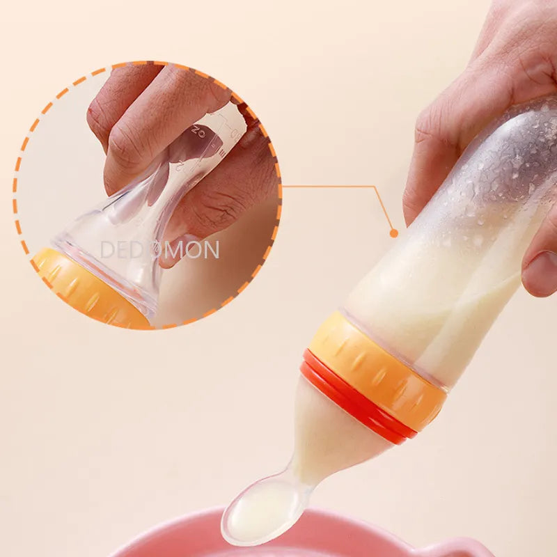 Effortless Feeding with Squeezing Feeding Bottle Silicone: Gentle, Leak-Proof & Convenient - Home Kartz