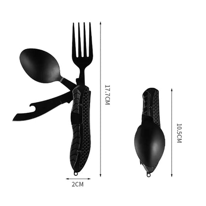 Compact Combo Knife Fork Tool | Perfect for Camping, Hiking and On-the-Go Meals - Home Kartz