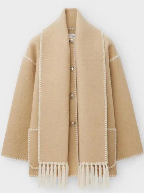 Splice Overcoat With Scarf