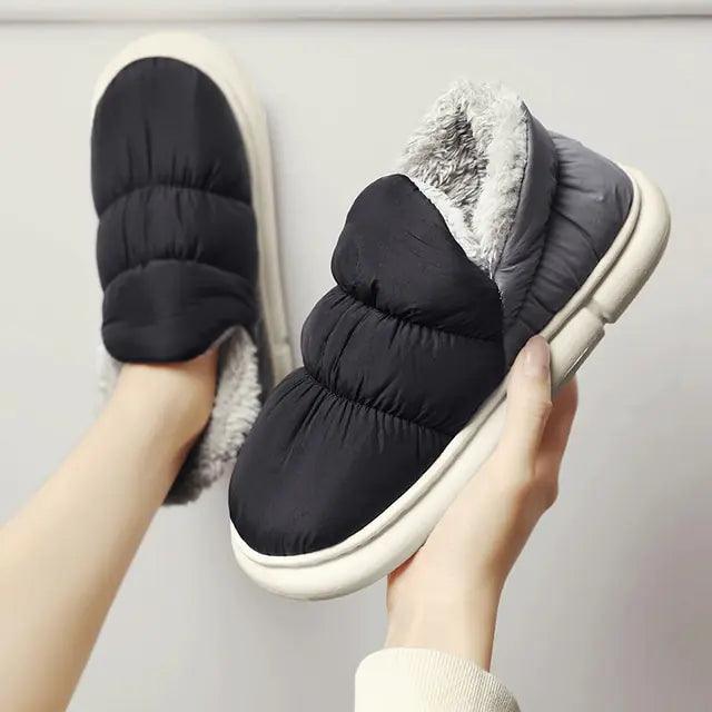 Waterproof Plush Slip - on Shoes