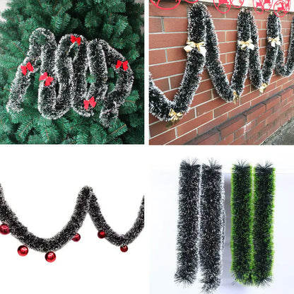 Christmas Garland for Holiday Décor | Elegant, Durable, and Festive | 2m Strip with Bowknot & Ball Design Options