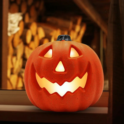 Light Up Halloween with the LED Pumpkin Lantern Night Light – Safe and Spooky Decor