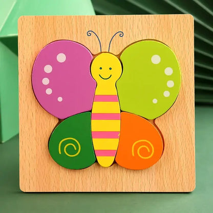 Wooden Puzzle - Engage Your Child's Imagination with Educational Animal Puzzles - Home Kartz