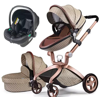 Convertible Baby Stroller – 3-in-1 Luxury Bassinet and Toddler Stroller