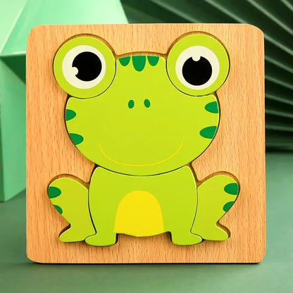 Wooden Puzzle - Engage Your Child's Imagination with Educational Animal Puzzles - Home Kartz