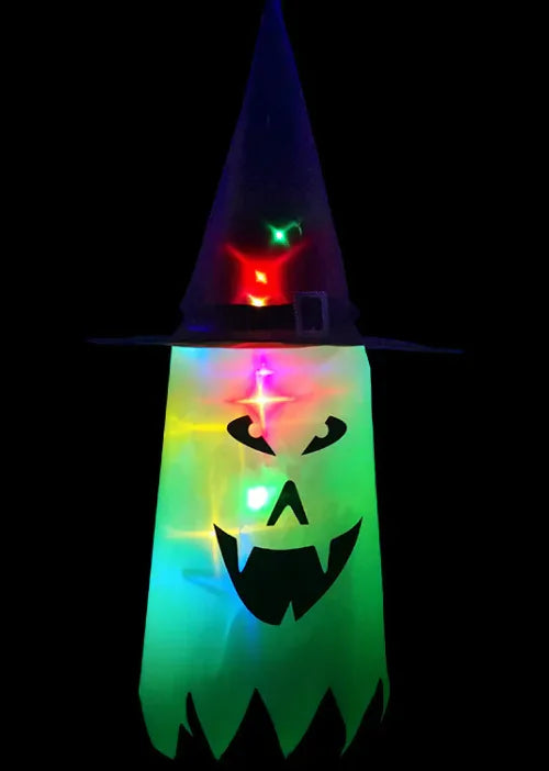 Spooky Halloween Ghost Lanterns | Festive Cloth Art Ghost String Lights