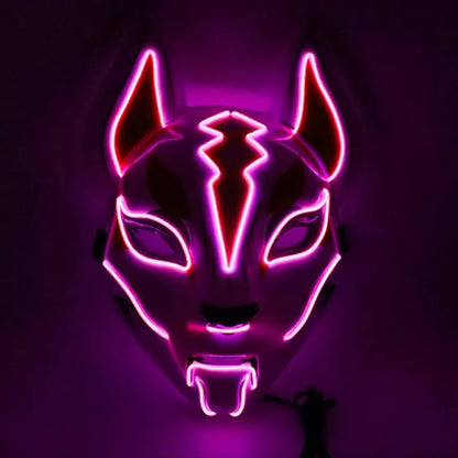 Illuminate Your Look with the Neon LED Luminous Joker Mask for Halloween and Parties 🎃