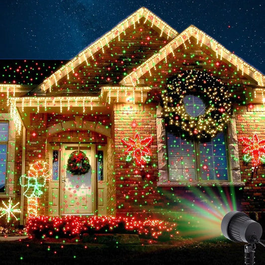 Christmas Laser Projector Lights - Weatherproof Outdoor Laser Lights for Holiday Displays