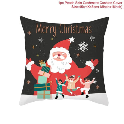 Cozy Up with Our Festive Cartoon Christmas Pillow Cover 🎄✨