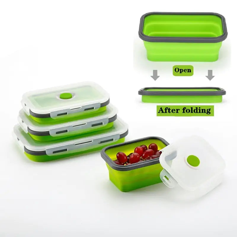 Collapsible Bento Box – Versatile Silicone Food Storage Containers for All Temperatures - Home Kartz