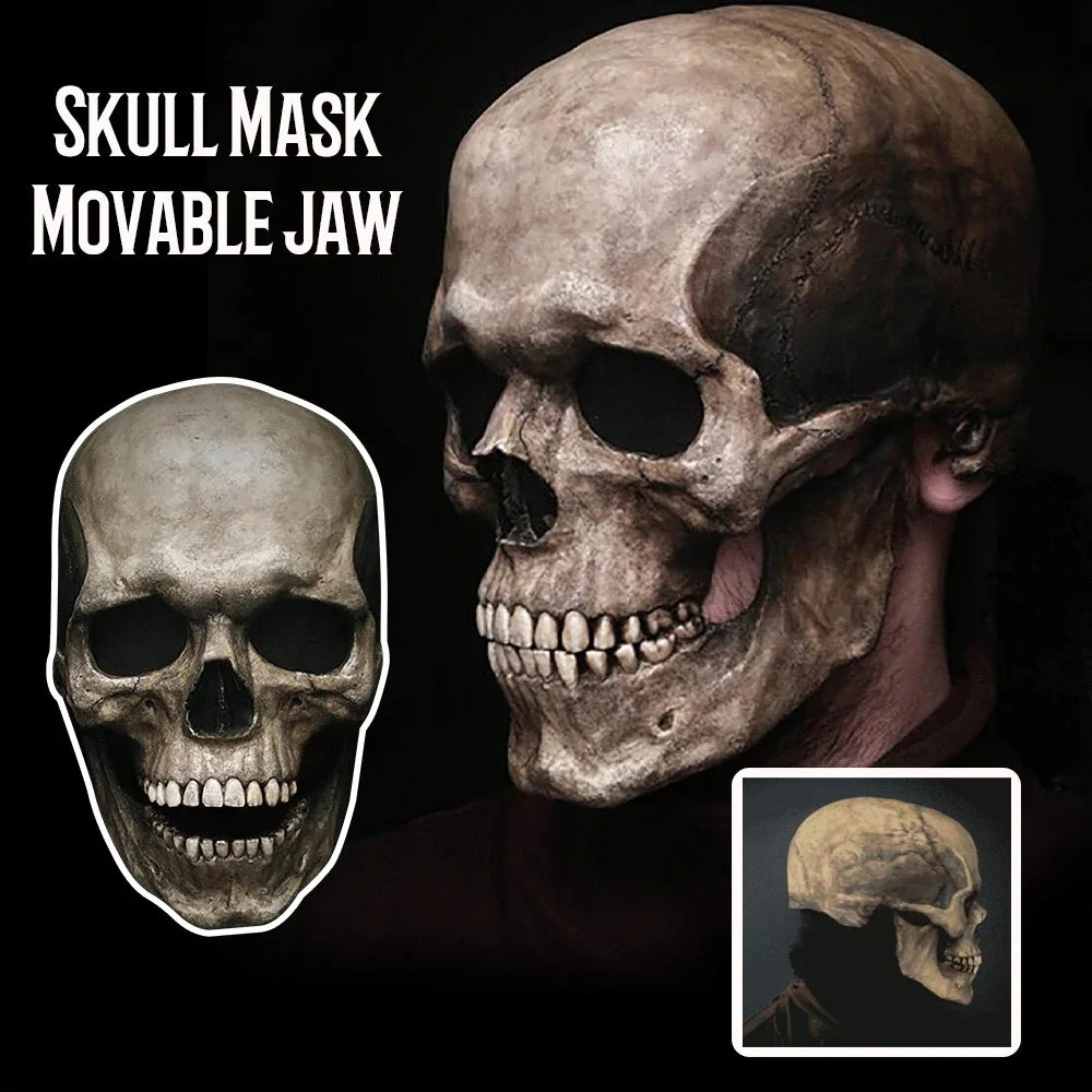 Full Head Skull Skeleton Mask - Realistic Halloween Mask