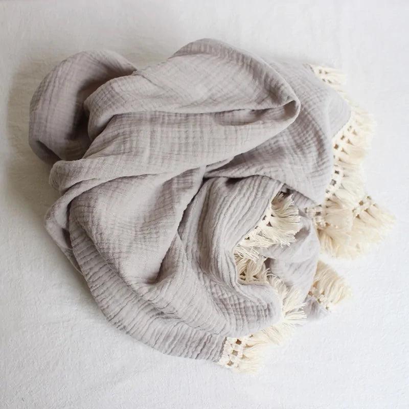 Organic Cotton Baby Tassel Blankets