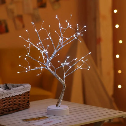 Enchanting 3D Copper Wire Fire Tree Pearl Night Light – Illuminate Your Space with Elegance 🌟