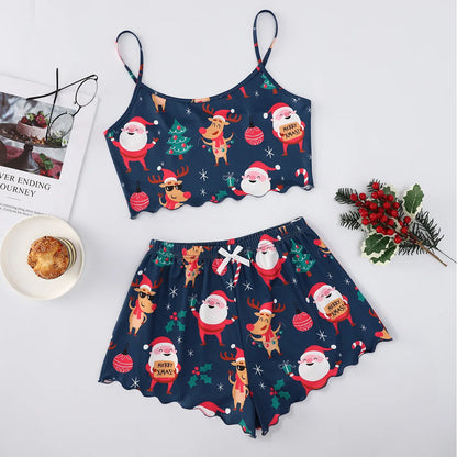 Women's Christmas Strapless Pajama Set