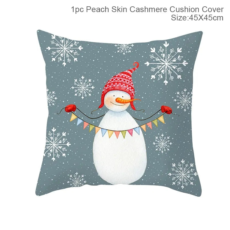 Cozy Up with Our Festive Cartoon Christmas Pillow Cover 🎄✨