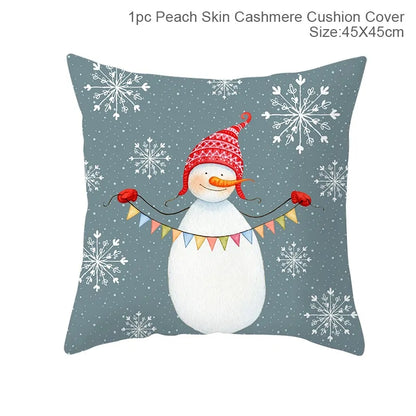 Cozy Up with Our Festive Cartoon Christmas Pillow Cover 🎄✨