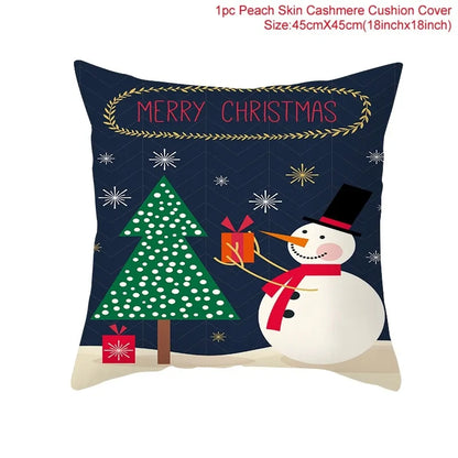 Cozy Up with Our Festive Cartoon Christmas Pillow Cover 🎄✨