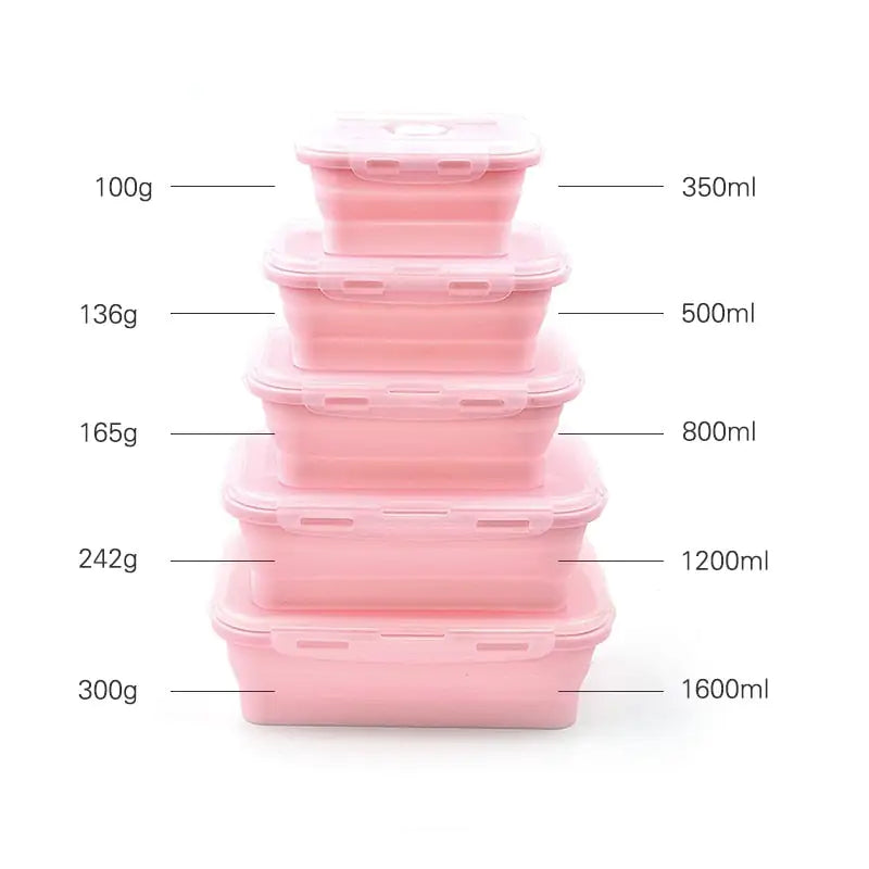 Collapsible Bento Box – Versatile Silicone Food Storage Containers for All Temperatures