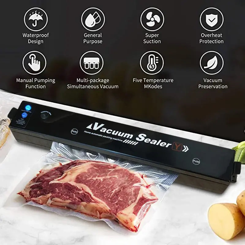 High-Efficiency Food Vacuum Sealer - Preserve Freshness and Flavor Longer