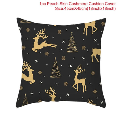 Cozy Up with Our Festive Cartoon Christmas Pillow Cover 🎄✨