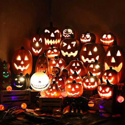 Light Up Halloween with the LED Pumpkin Lantern Night Light – Safe and Spooky Decor