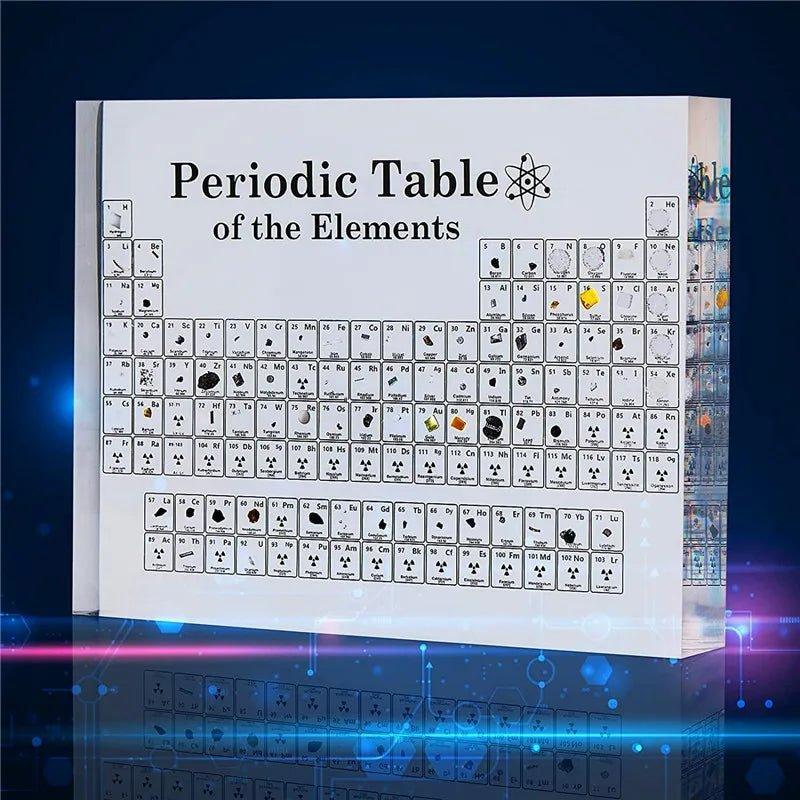 Acrylic Periodic Table Display with Real Elements