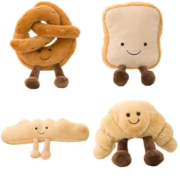 Adorable Cartoon Bread Plush Toys - Perfect Cuddly Companions for Kids