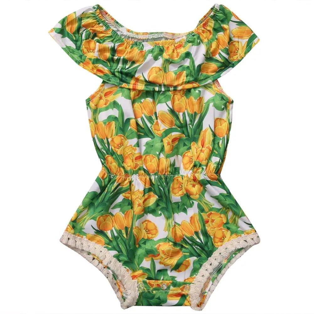 Adorable Ruffle Baby Spring Rompers