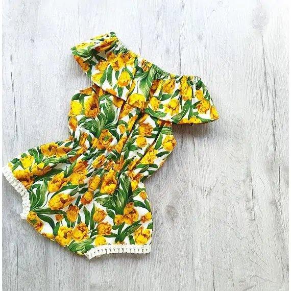 Adorable Ruffle Baby Spring Rompers