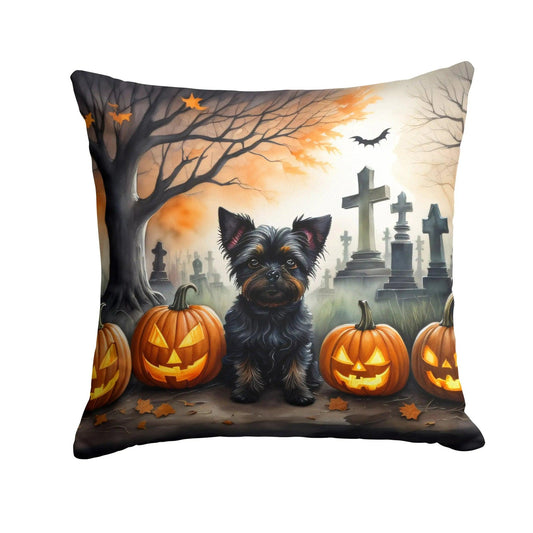 Affenpinscher Spooky Halloween Throw Pillow