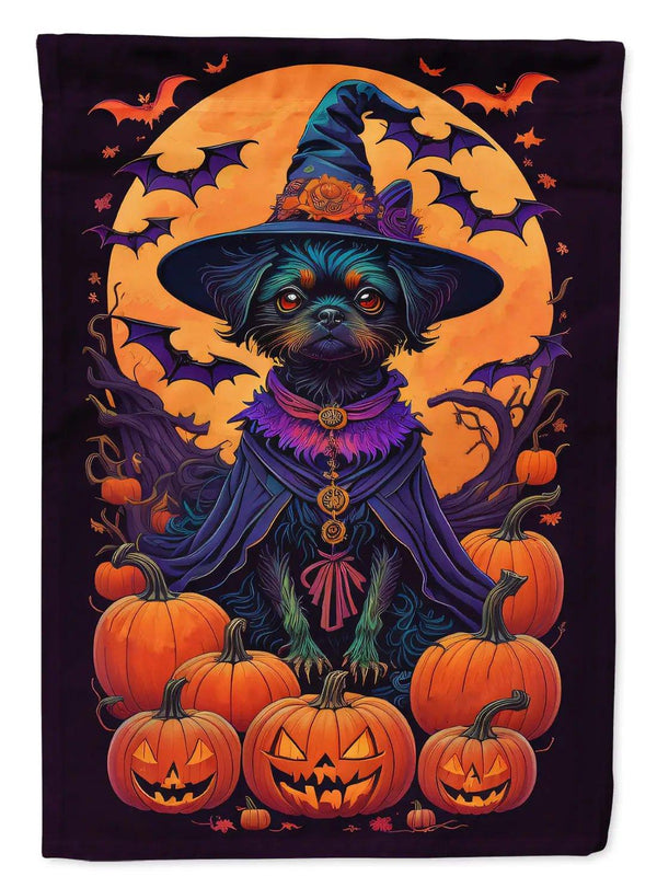 Affenpinscher Halloween House Flag – Durable, Dual-Sided Polyester for Outdoor Decor