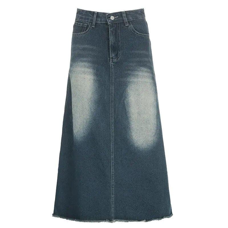 American Retro Denim Skirt For Women's