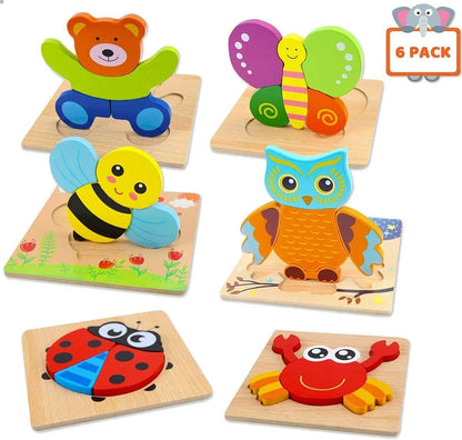 Animal Puzzles 6 Pack