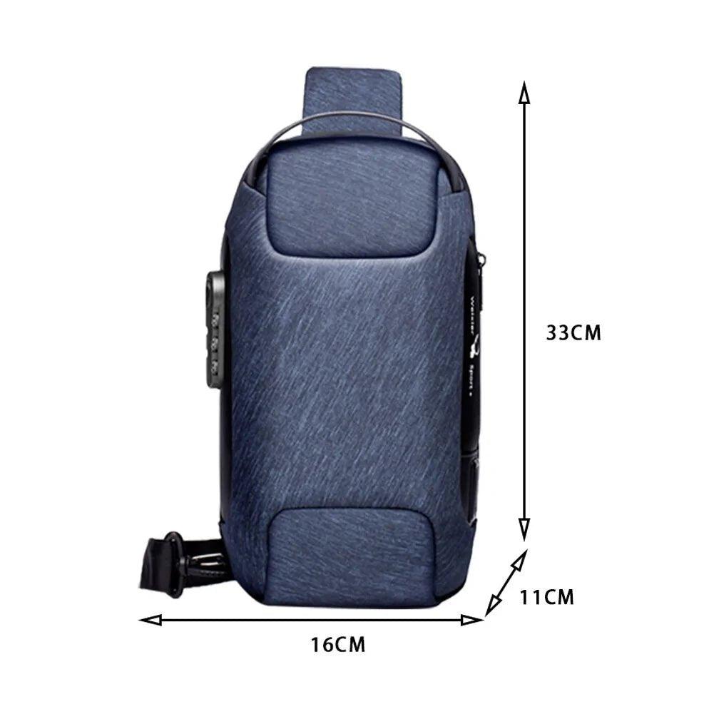 Anti - Theft Men Chest Bag