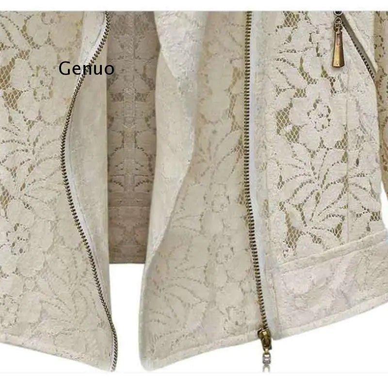 Autumn Lace Biker Jacket: High - Quality