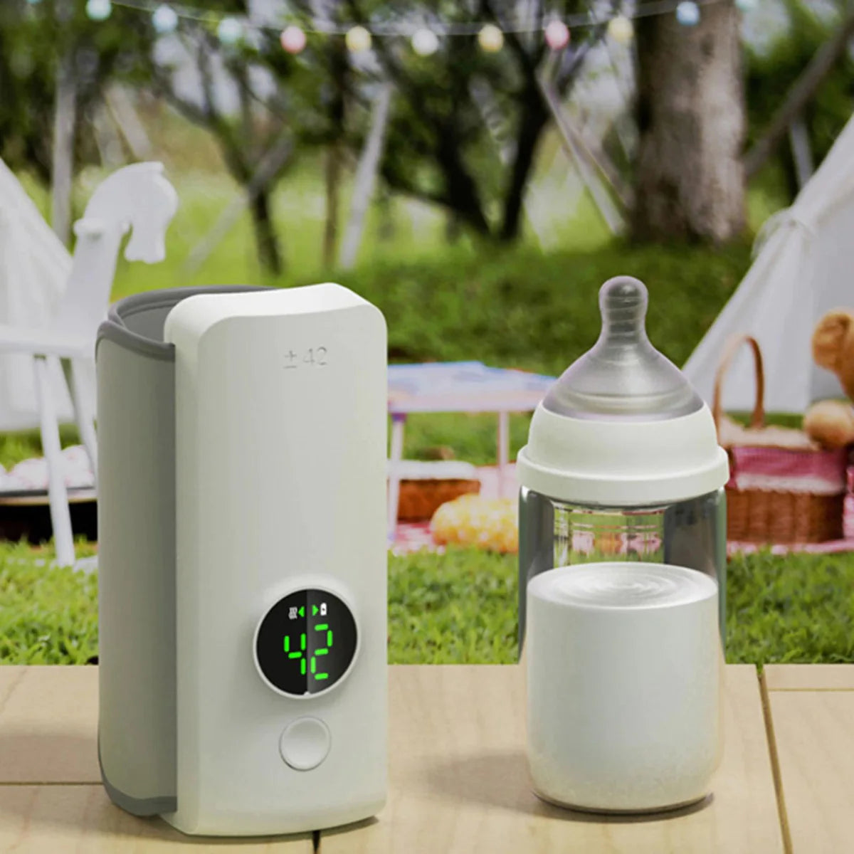 Wireless Rechargeable Baby Bottle Warmer – Warm Milk Anywhere, Anytime!