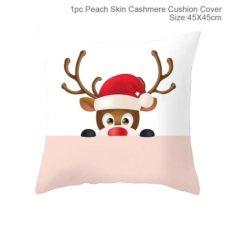 Cozy Up with Our Festive Cartoon Christmas Pillow Cover 🎄✨