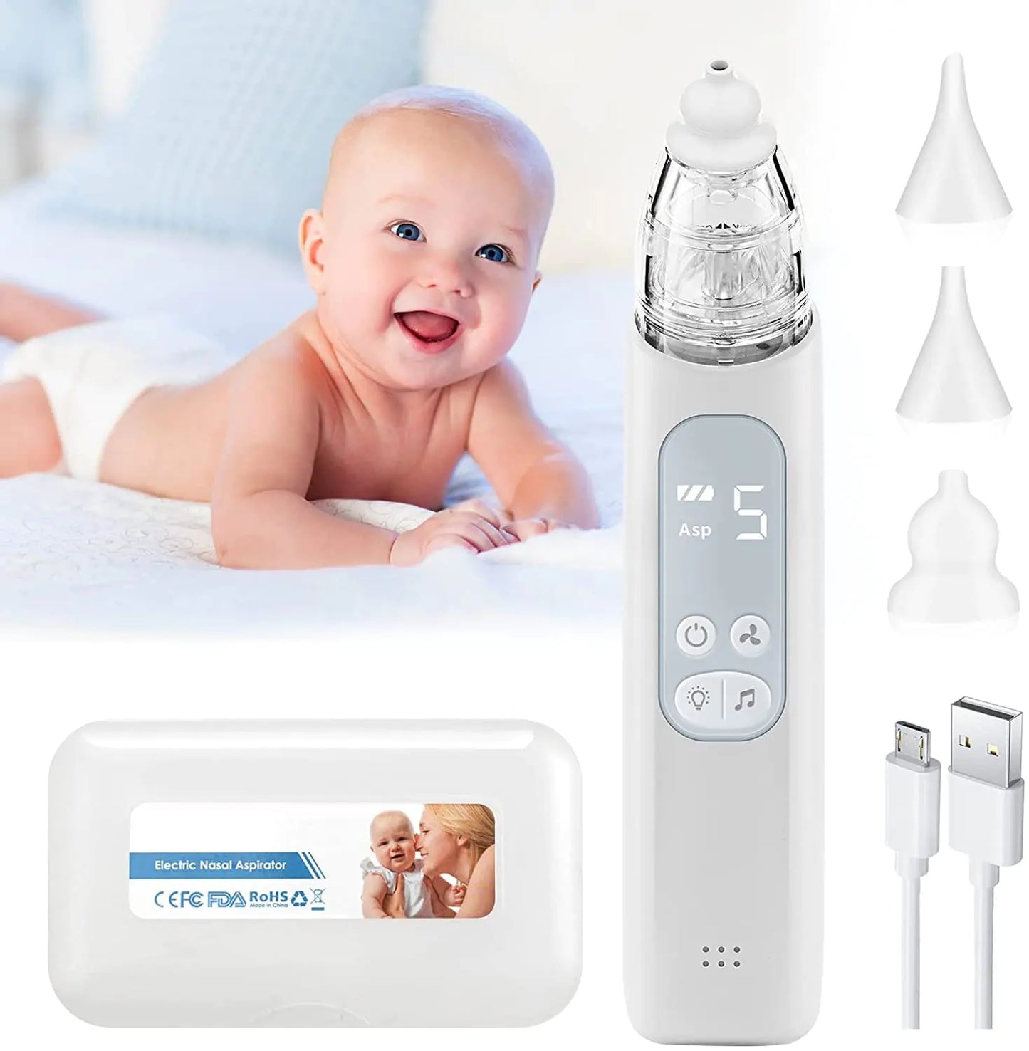 Rechargeable Silicone Baby Nose Cleaner – Gentle, Safe, and Effective Relief for Congestion