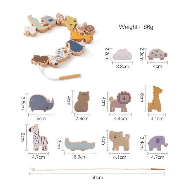 Baby Animal Wooden Stacking Toy Block