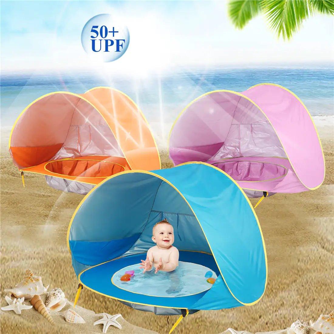 Baby Beach Tent: Easy Fold - Up Waterproof Sun Awning Tent