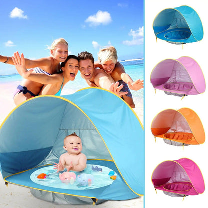 Baby Beach Tent: Easy Fold - Up Waterproof Sun Awning Tent