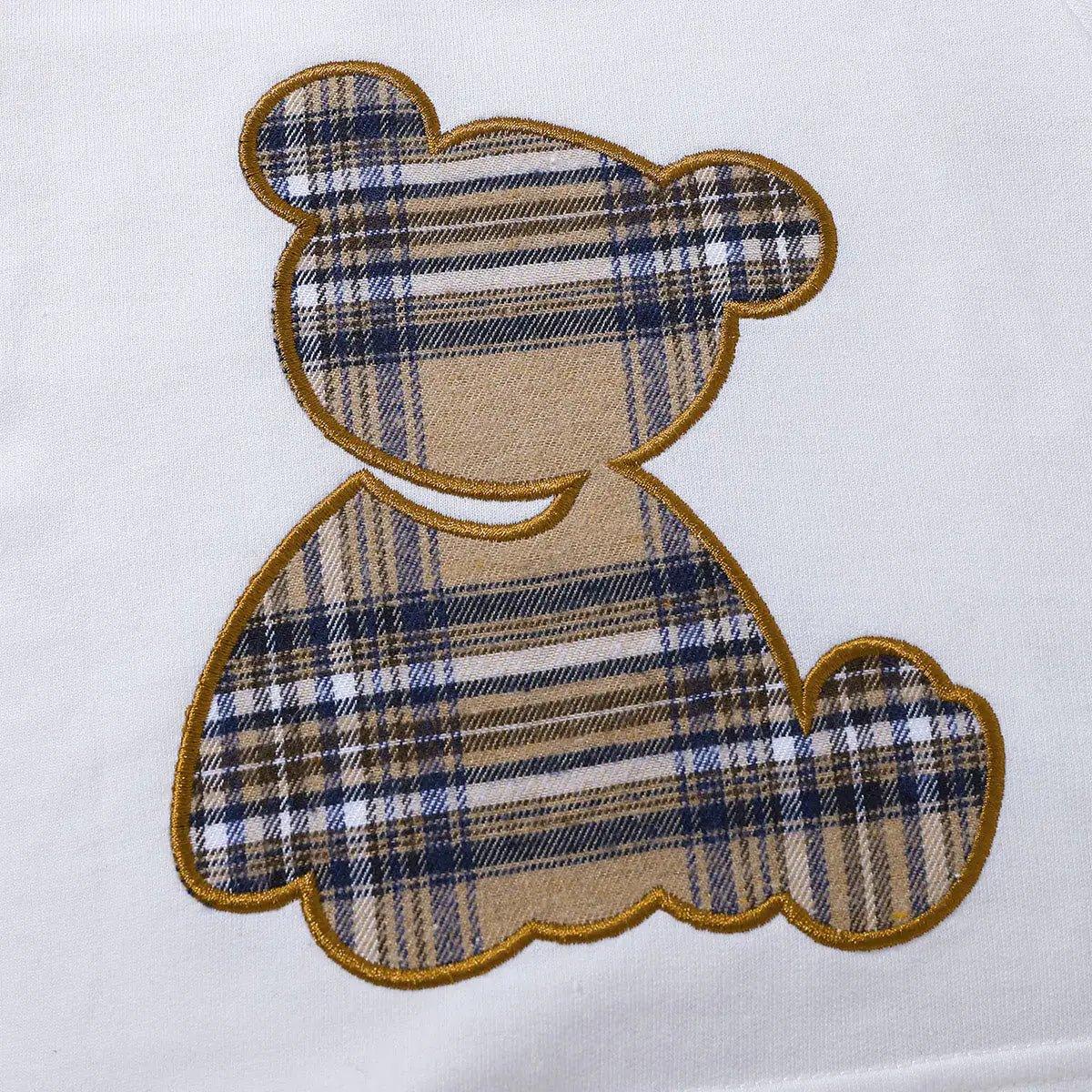 Baby Bear Graphic Round Neck Tee Set