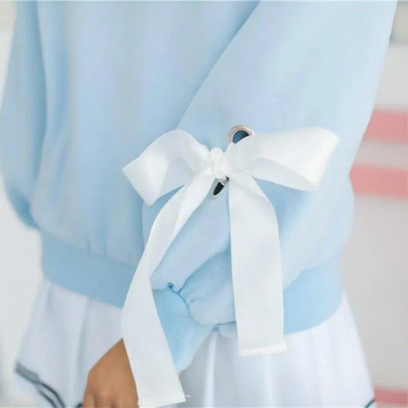 Baby Blue Bow Sleeve Long Sleeve