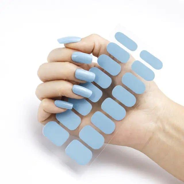 Baby Blue Nail Art