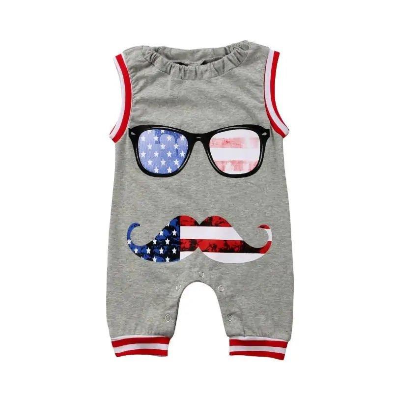 Baby Boy Printed Glasses Romper