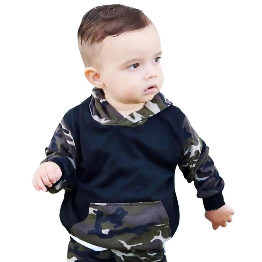 Baby Boys Camo Outfits Tracksuit Set