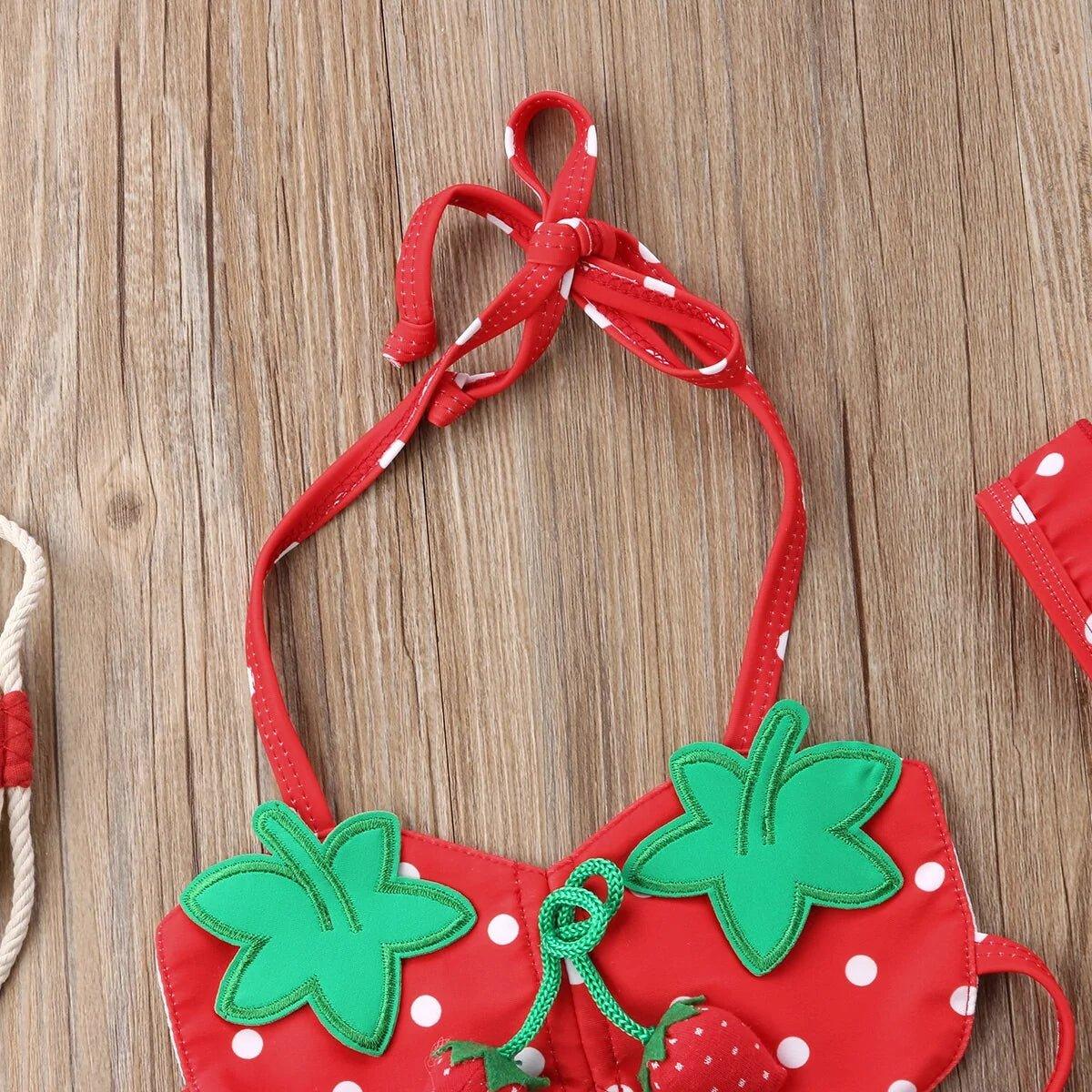 Baby Girl Strawberry Printed Bikini