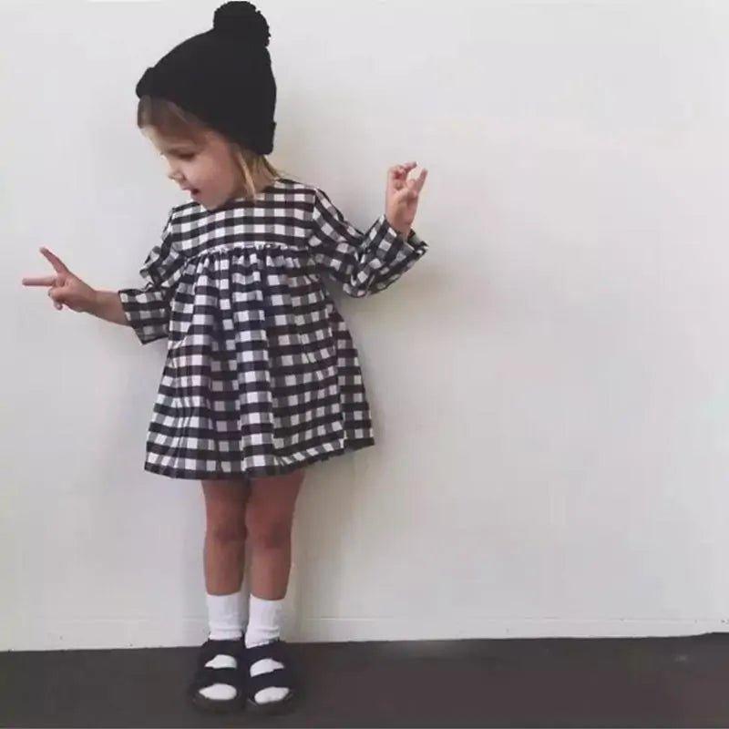 Baby Girls Plaid Winter Dress