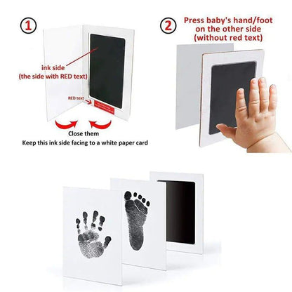 Baby Hand And Footprint Kit Ink Pads Photo Frame