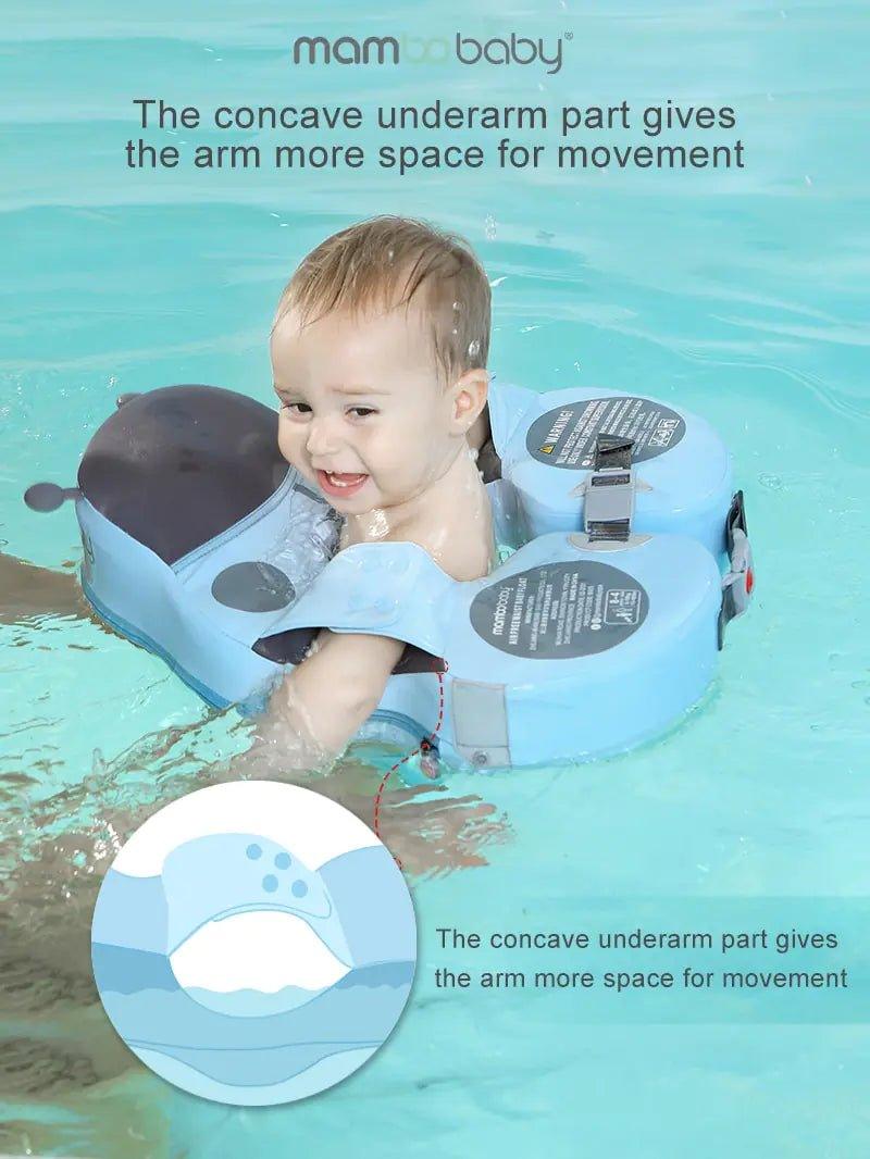 Baby Swimming Float With Sunshade For Infant Non - Inflatable Pool